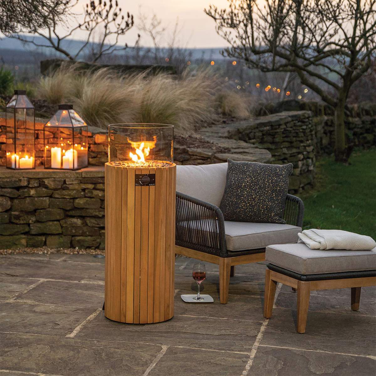 Pacific Lifestyle Cosiscoop Pillar Teak Lantern