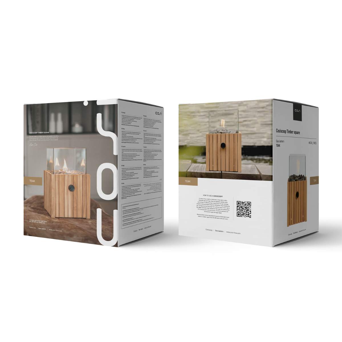 Pacific Lifestyle Cosiscoop Timber Square Fire Lantern