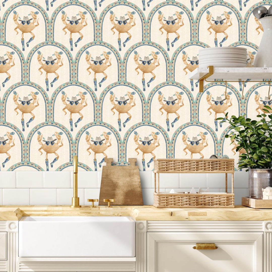 Brand Mckenzie Crab Cabana Wallpaper Sand Dune