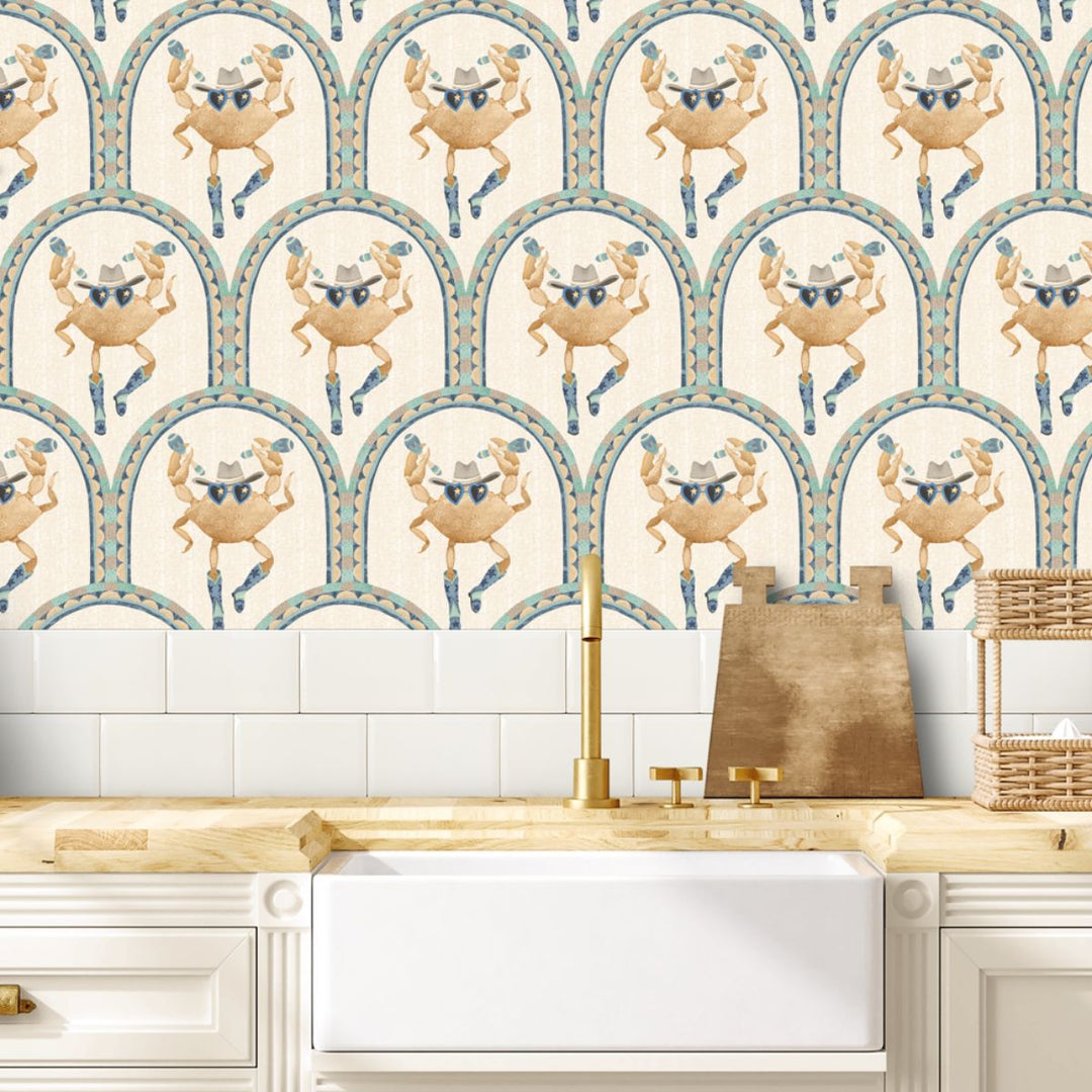 Brand Mckenzie Crab Cabana Wallpaper Sand Dune