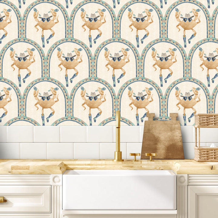 Brand Mckenzie Crab Cabana Wallpaper Sand Dune