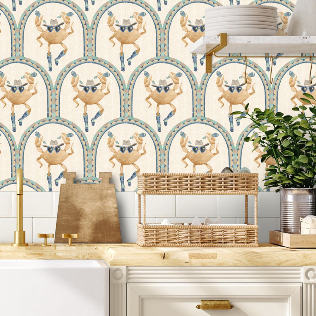 Brand Mckenzie Crab Cabana Wallpaper Sand Dune