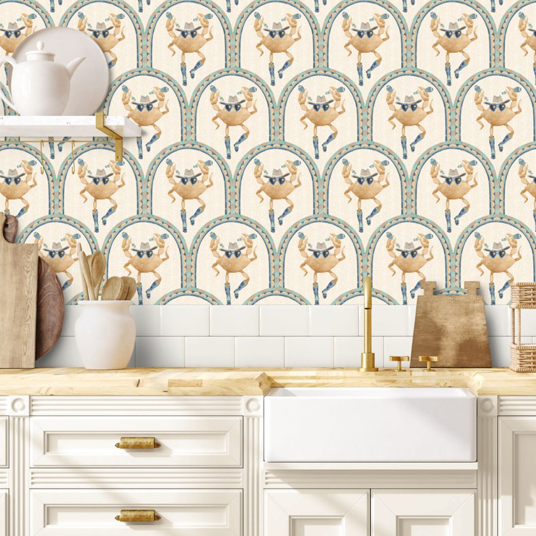 Brand Mckenzie Crab Cabana Wallpaper Sand Dune