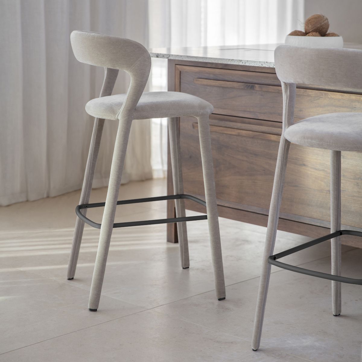 Libra Interiors Cruise Upholstered Bar Stool - Set of 2