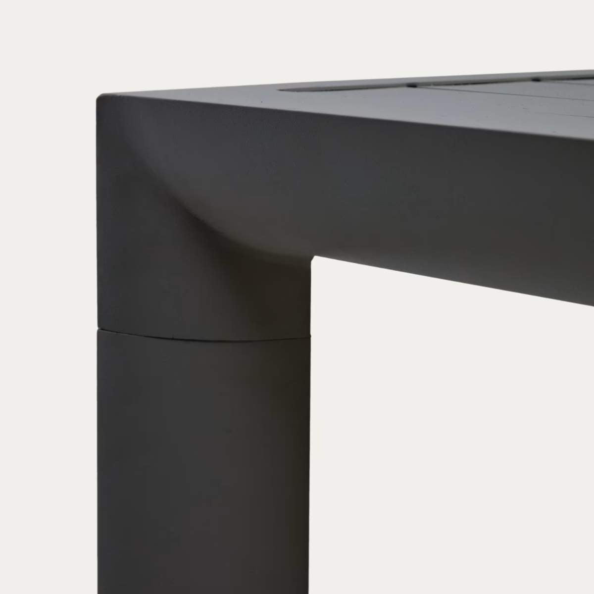 Kave Home Culip aluminium outdoor table in powder coated white finish, 150 x 77 cm