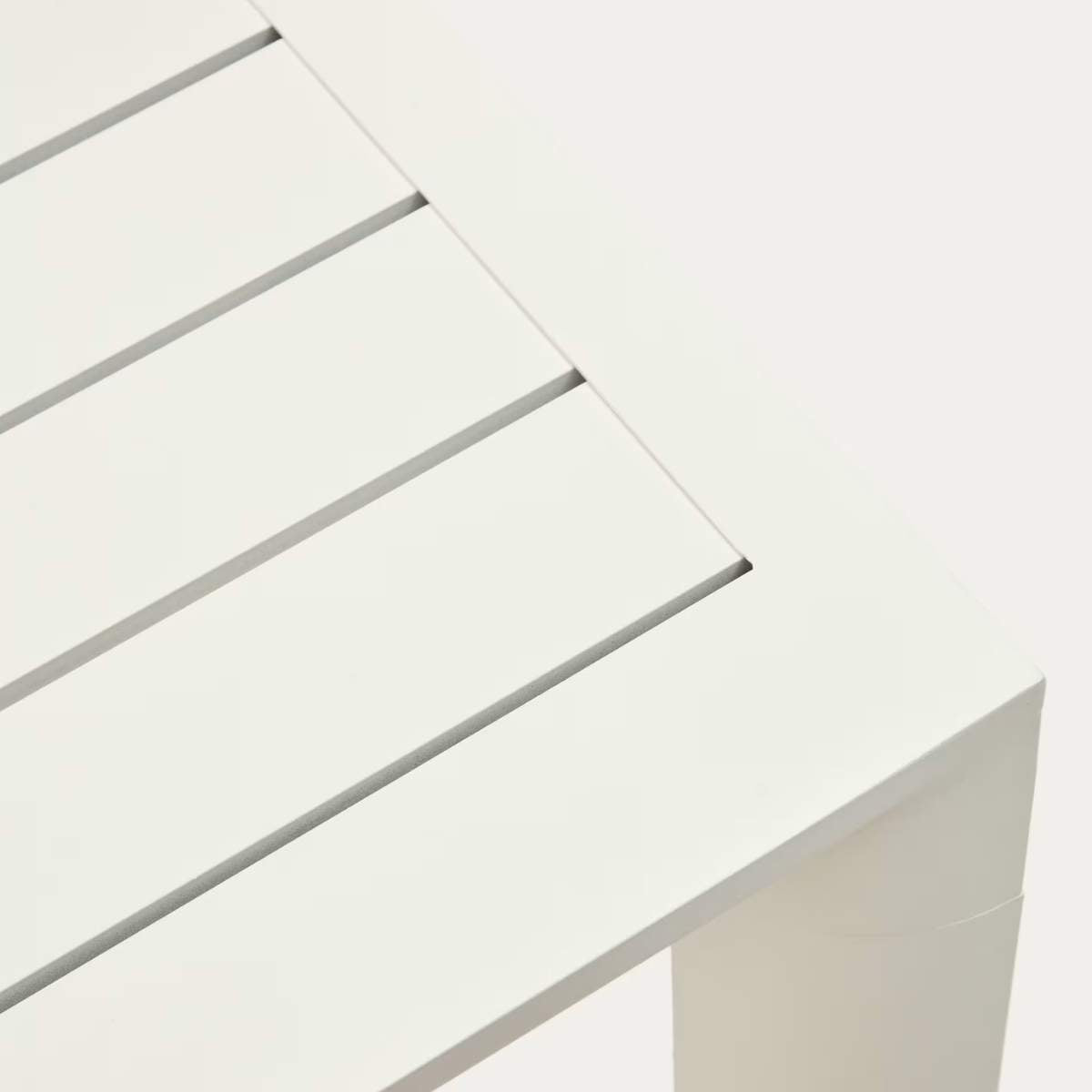 Kave Home Culip aluminium outdoor table in powder coated white finish, 150 x 77 cm