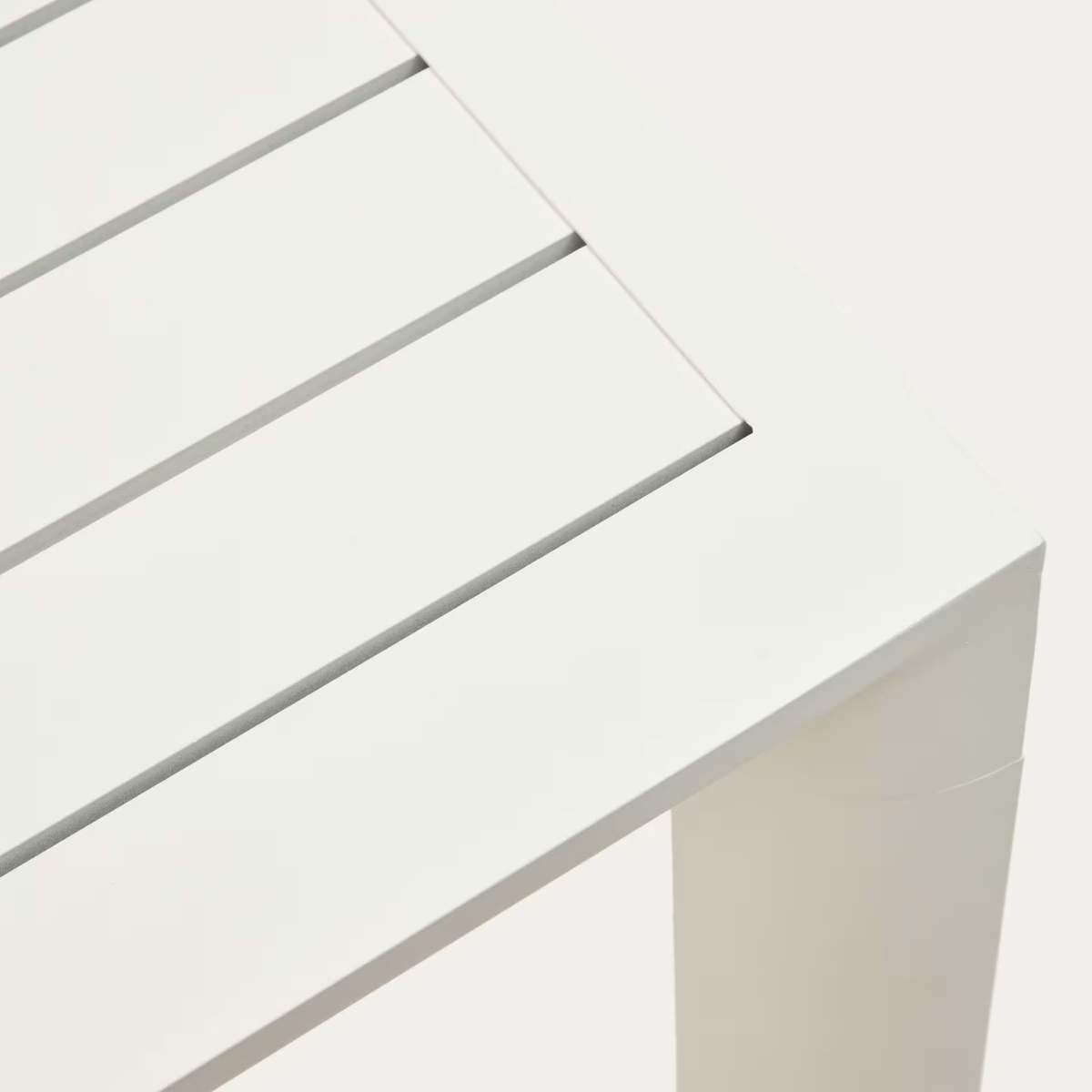 Kave Home Culip aluminium outdoor table with white finish, 180 x 90 cm