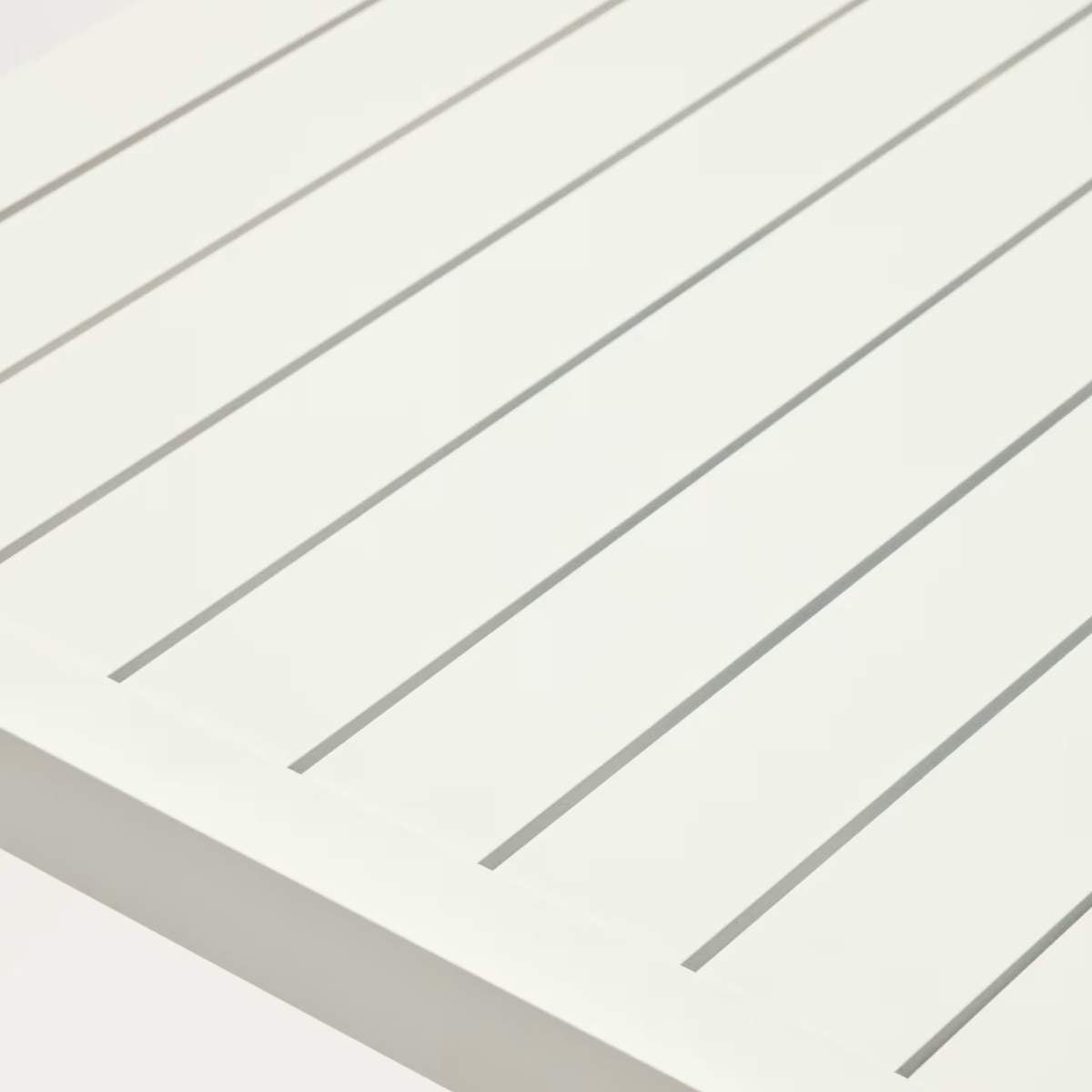 Kave Home Culip aluminium outdoor table in powder coated white finish, 150 x 77 cm
