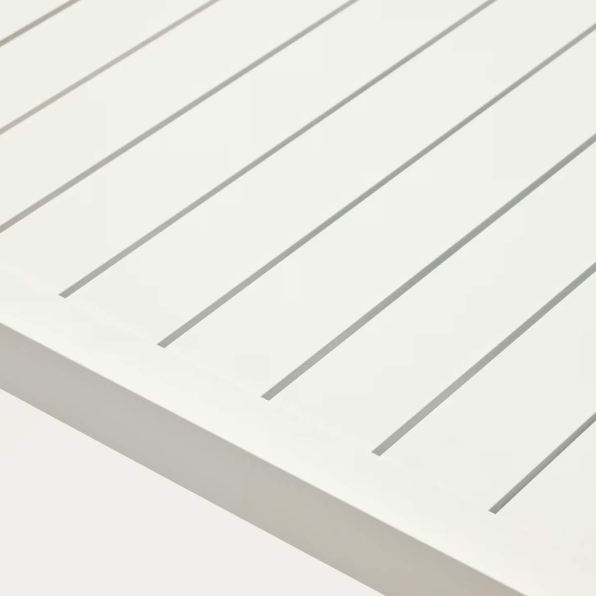 Kave Home Culip aluminium outdoor table with white finish, 180 x 90 cm