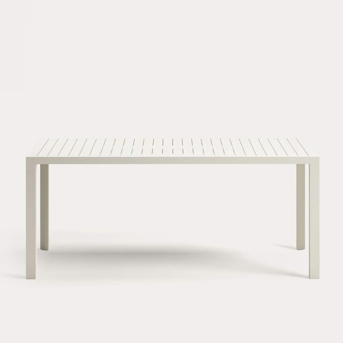 Kave Home Culip aluminium outdoor table with white finish, 180 x 90 cm