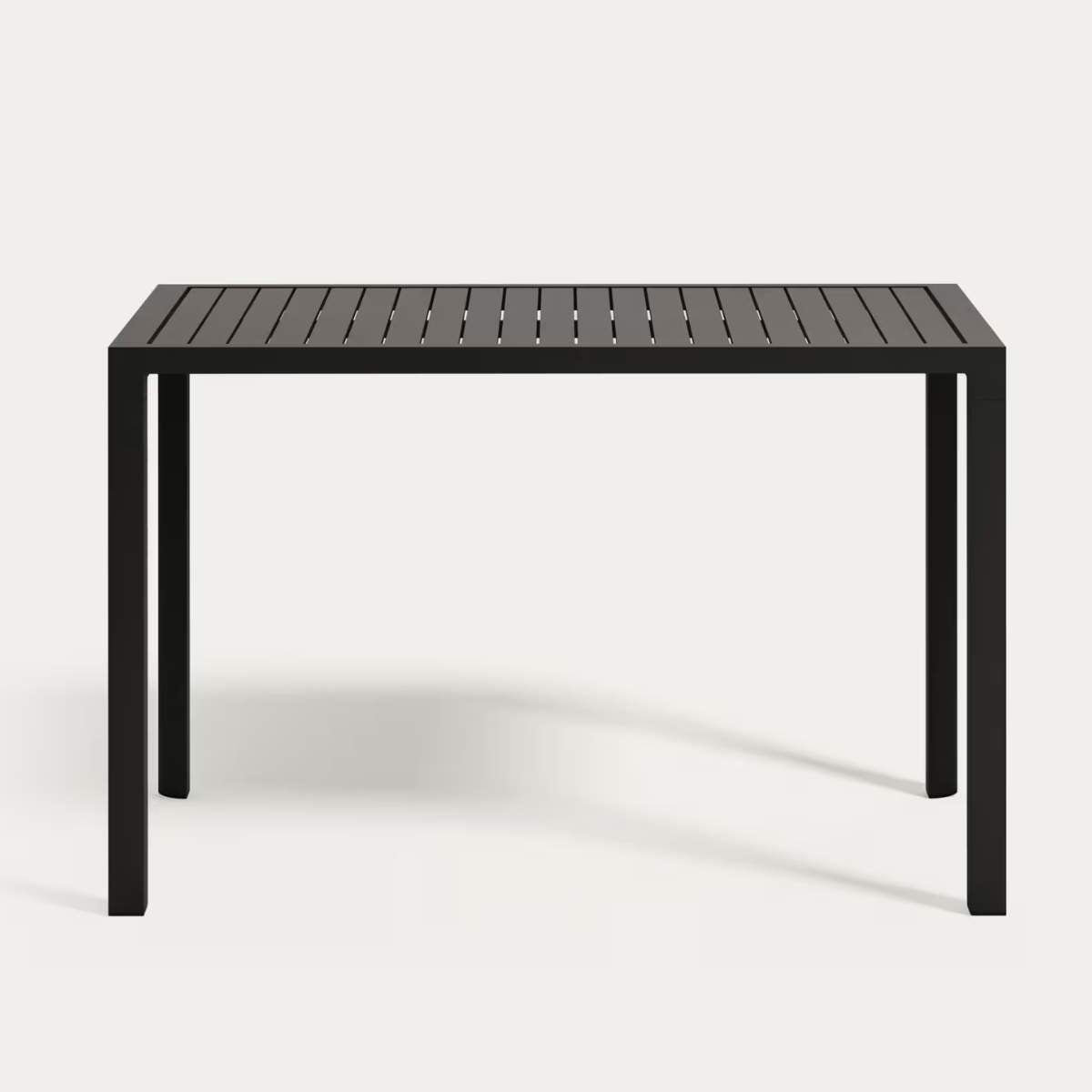 Kave Home Culip aluminium outdoor bar table in powder coated white finish, 150 x 77 cm