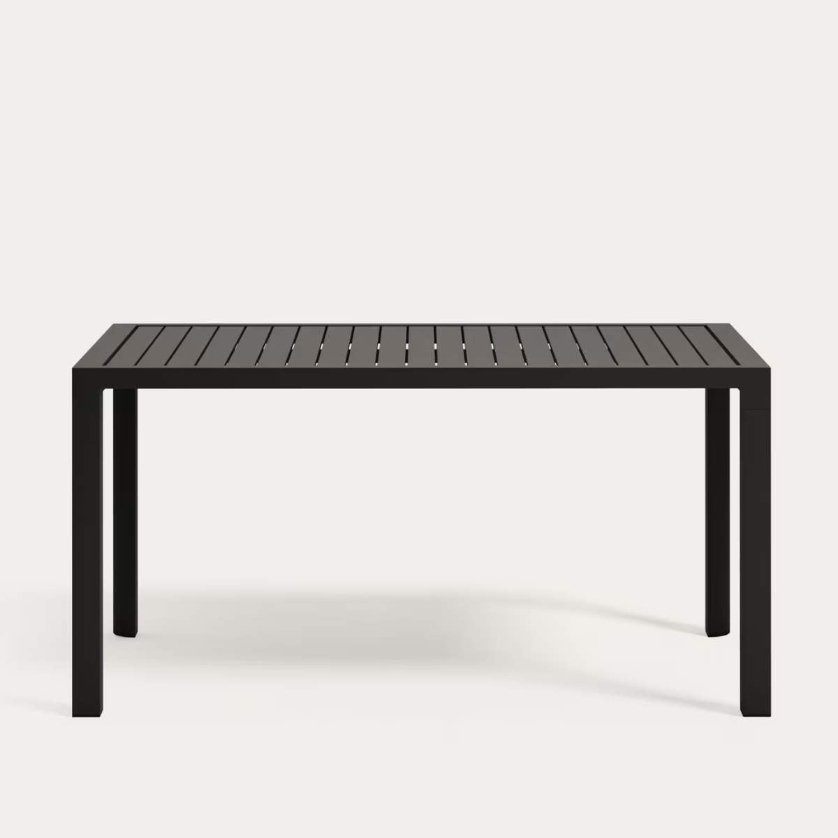 Kave Home Culip aluminium outdoor table in powder coated white finish, 150 x 77 cm