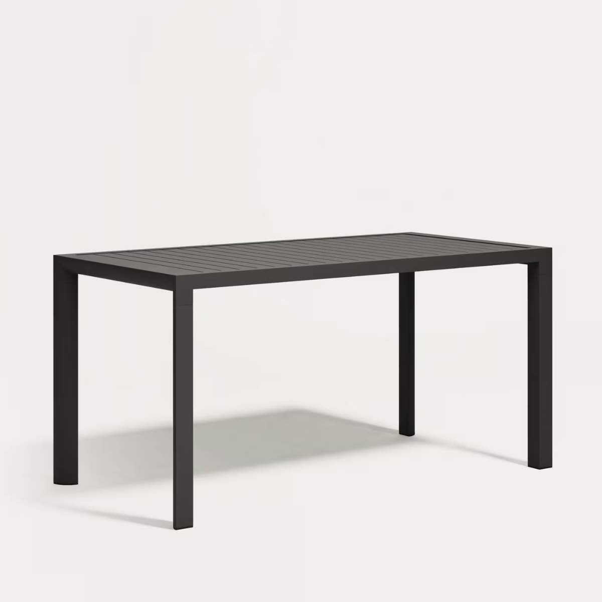 Kave Home Culip aluminium outdoor table in powder coated white finish, 150 x 77 cm