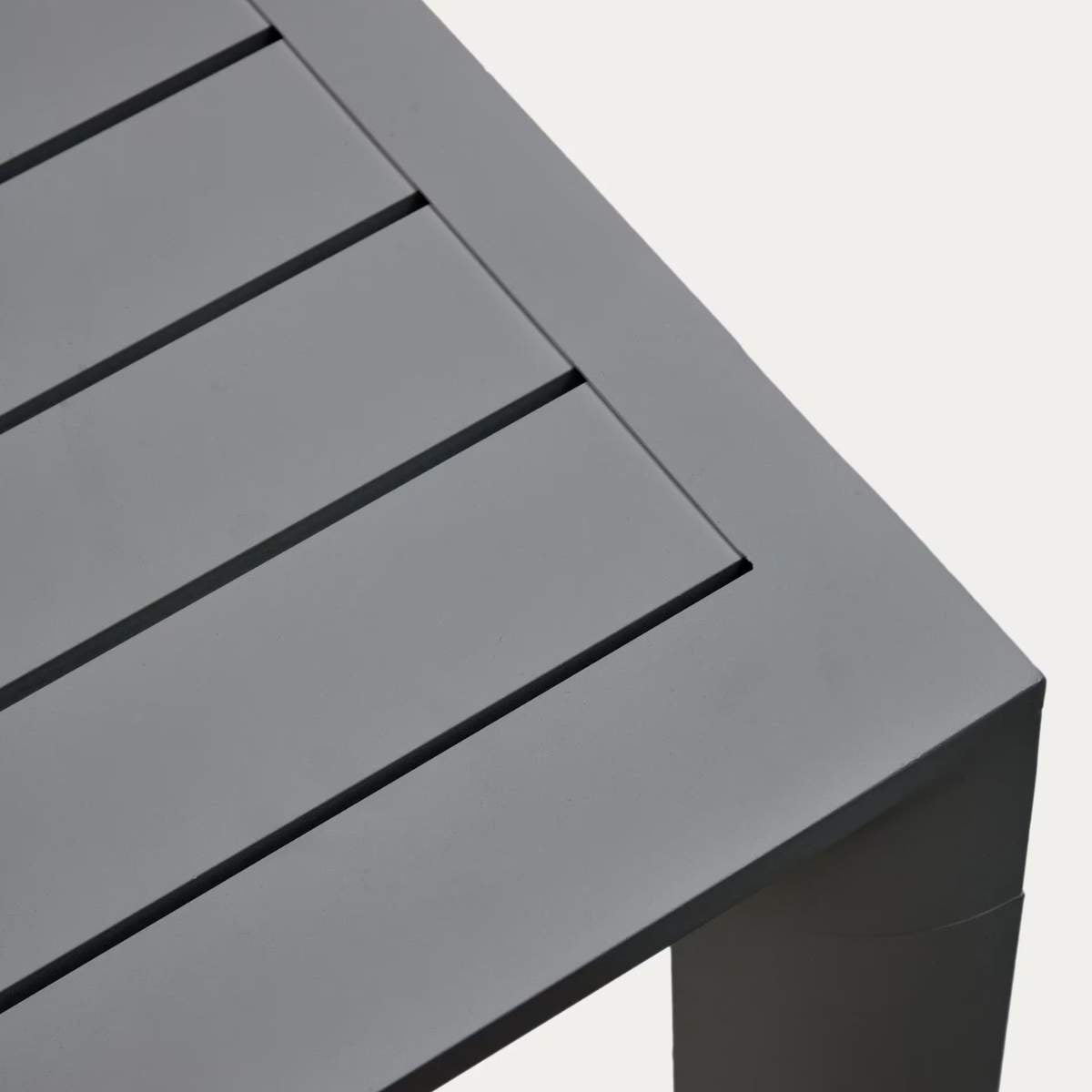 Kave Home Culip aluminium outdoor table in powder coated white finish, 150 x 77 cm