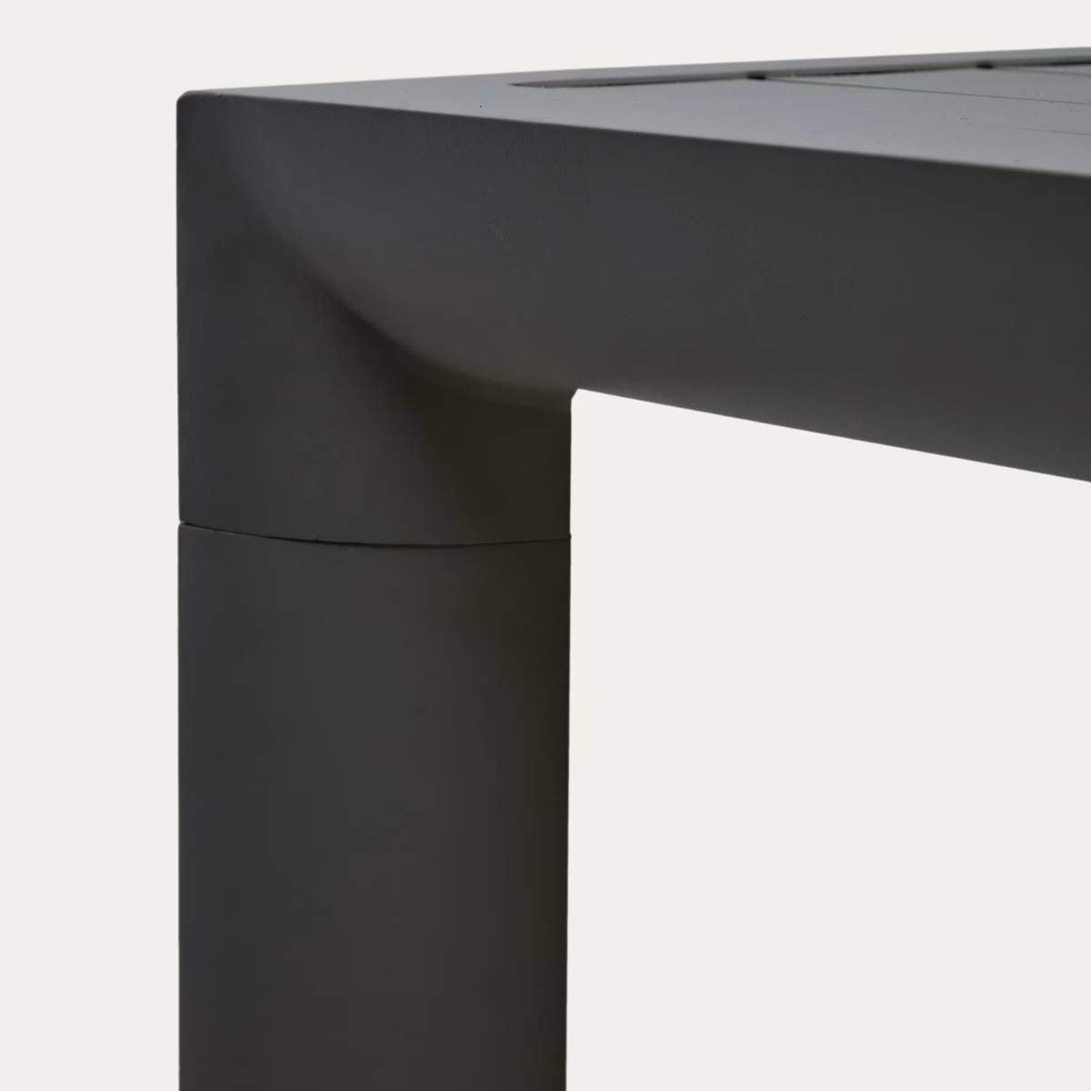 Kave Home Culip aluminium outdoor table in powder coated white finish, 77 x 77 cm
