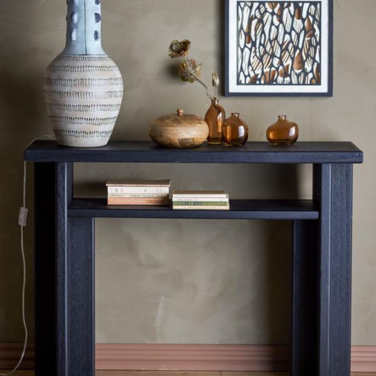 Bloomingville Cupa Console Table - Black Firwood