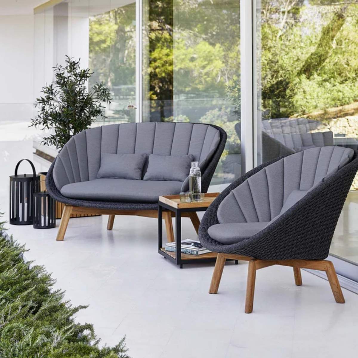 Cane-line Cushion Set, Peacock Lounge Chair/ Rocking Chair