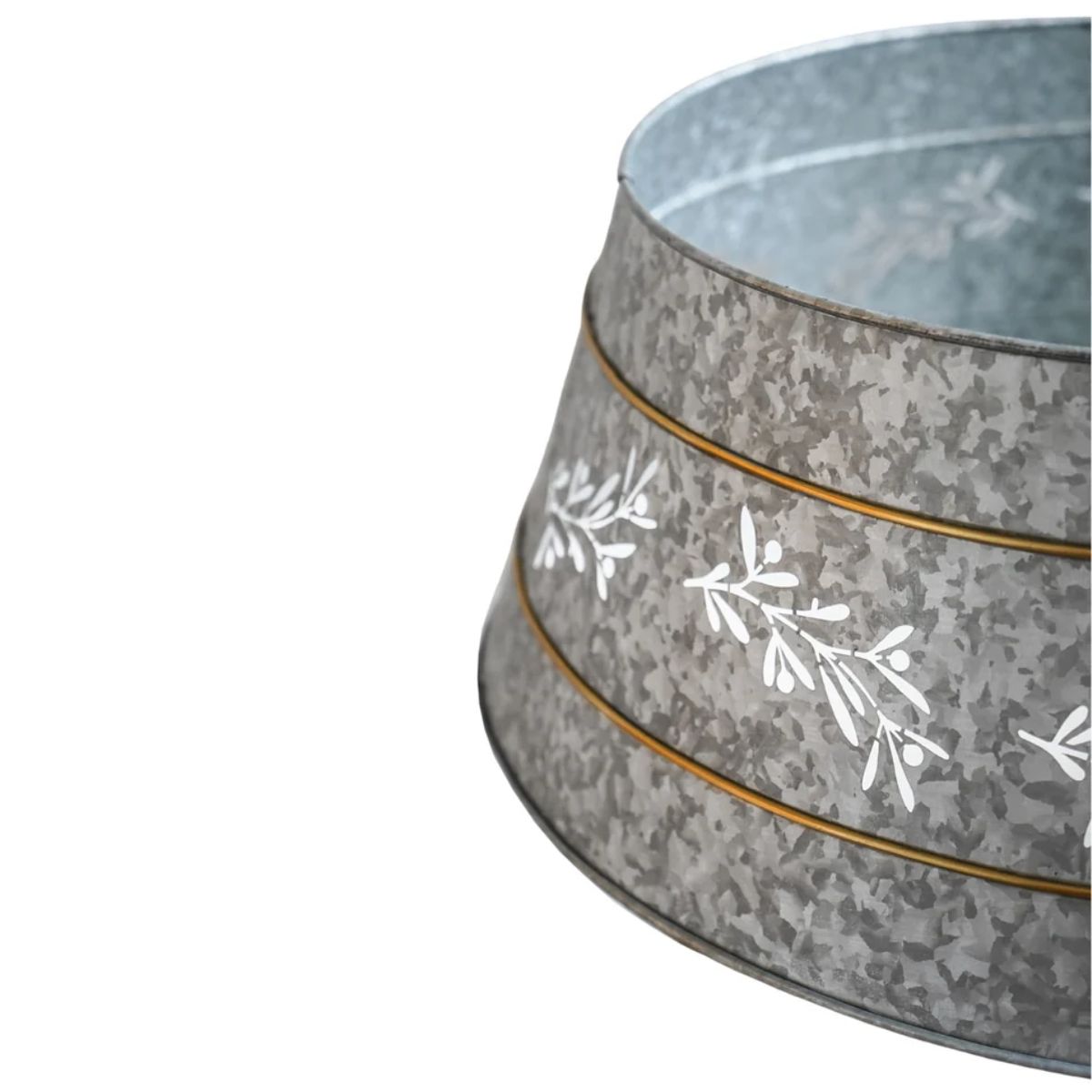 Ivyline Galvanised Cut Out Mistletoe Tree Skirt D67cm H25cm