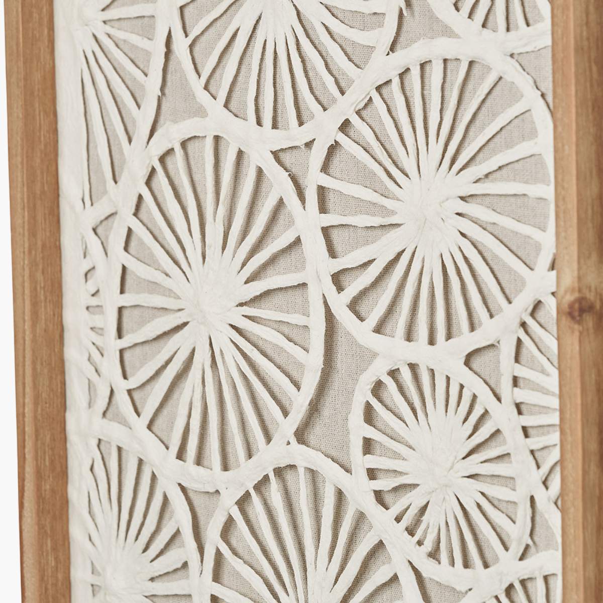 Beau&Co S/2 Cut Out Pattern Natural Paper Design Wall Art with Natural Frames