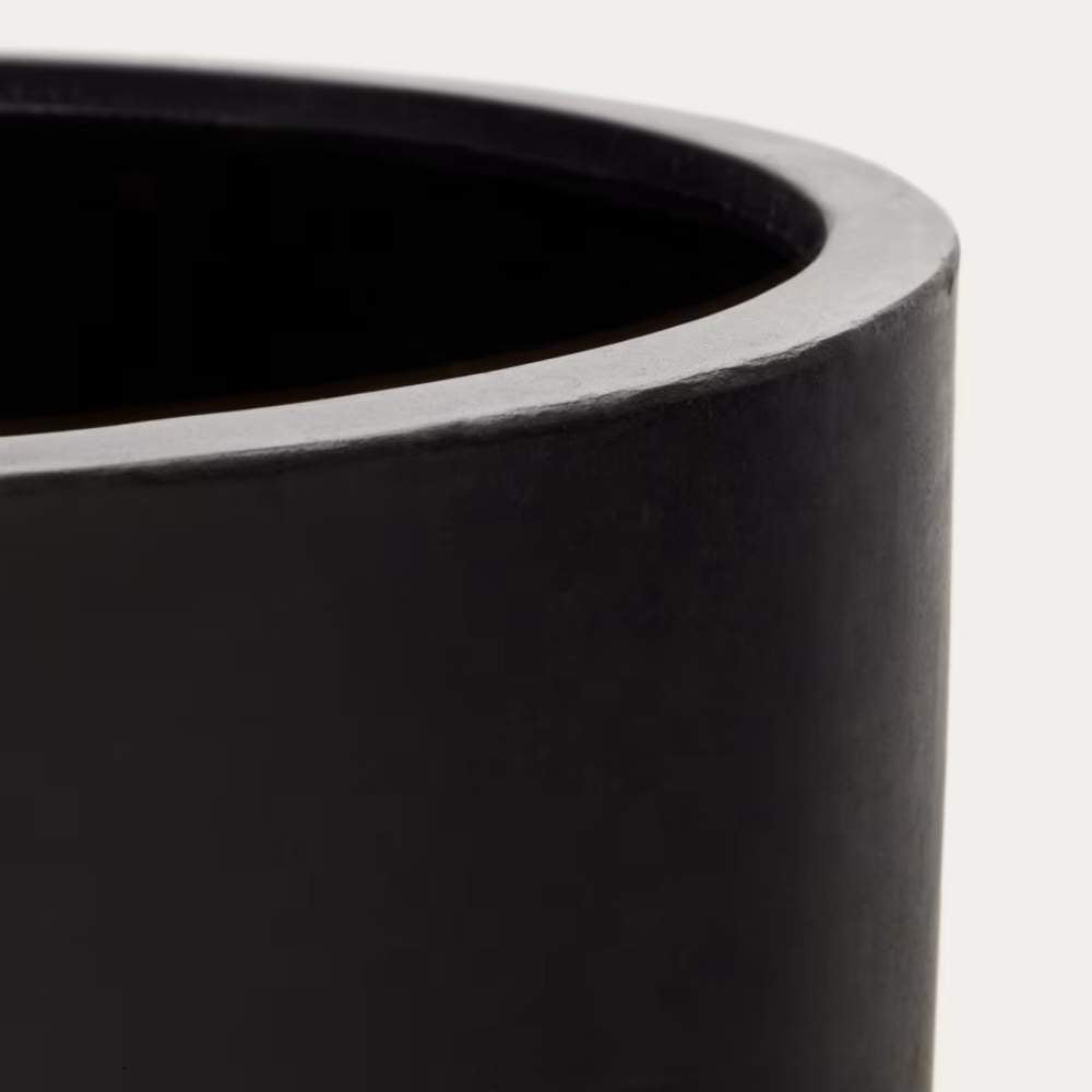 Kave Home Aiguablava Plant Pot in Black Cement, Ø 62 cm