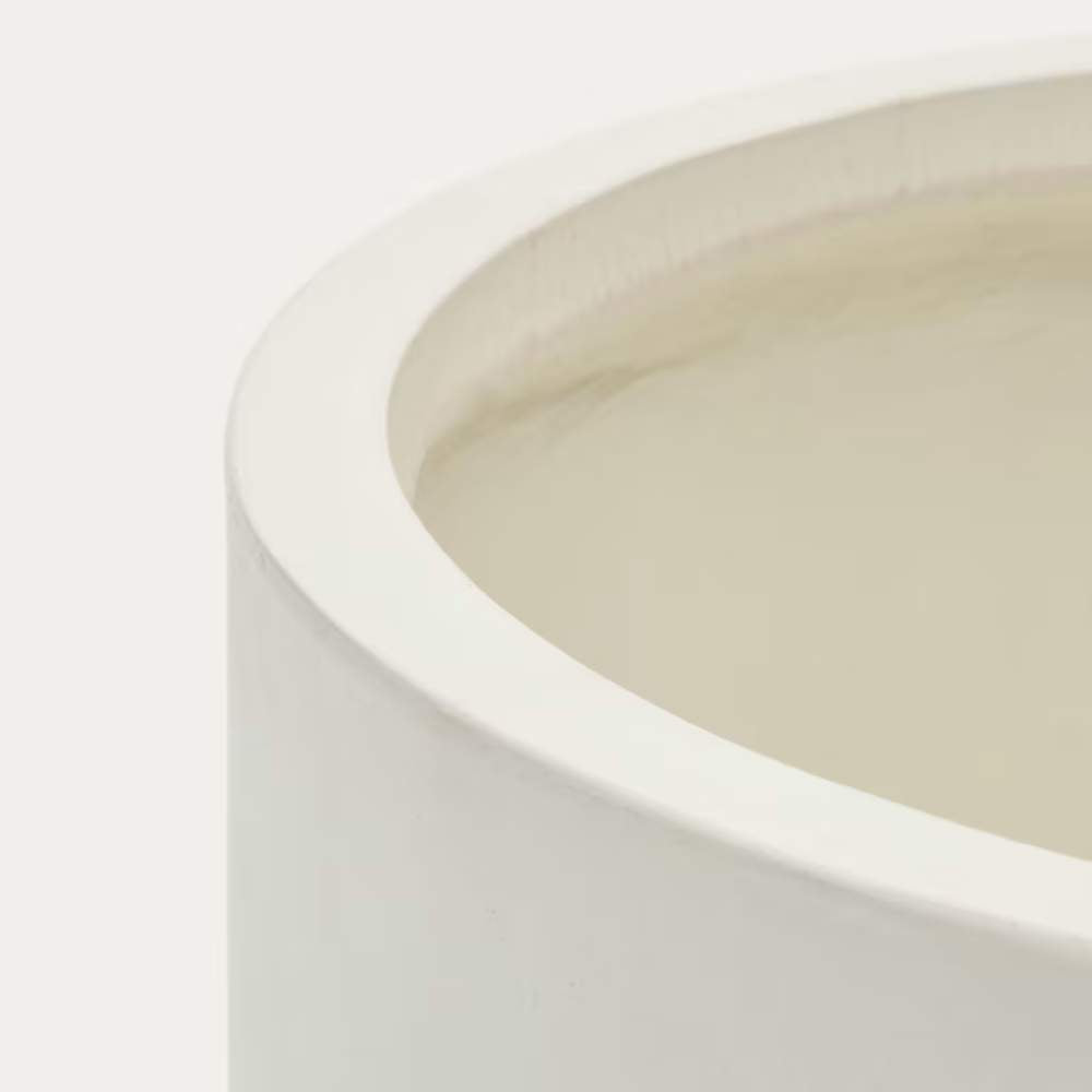 Kave Home Aiguablava Plant Pot in White Cement, Ø 62 cm
