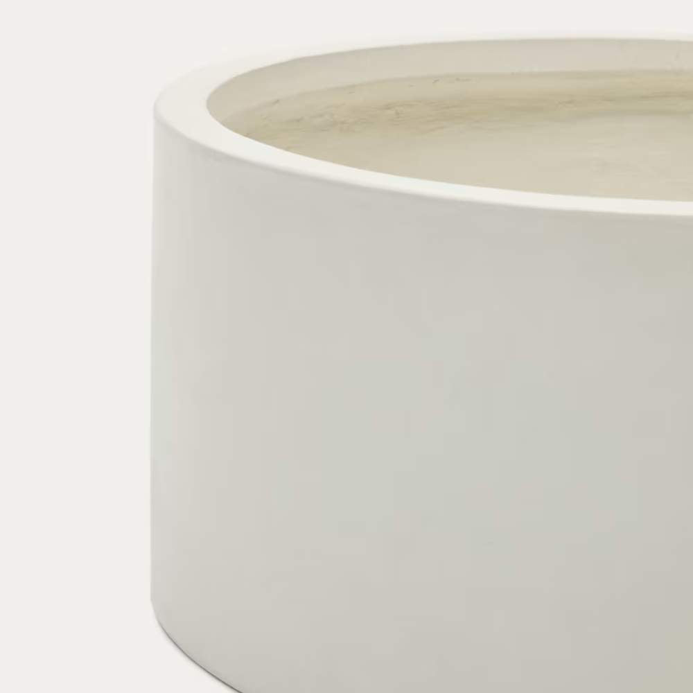 Kave Home Aiguablava Plant Pot in White Cement, Ø 62 cm