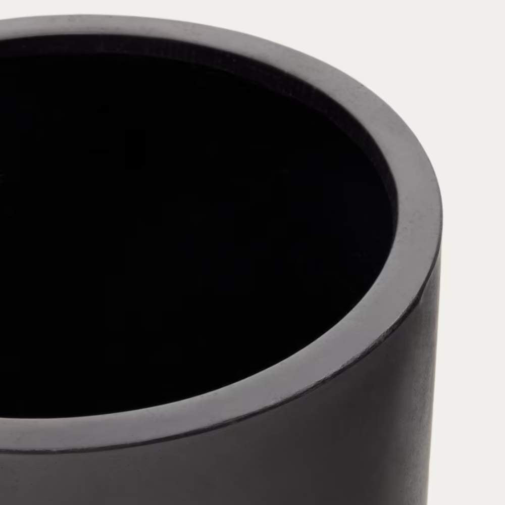 Kave Home Aiguablava Plant Pot in Black Cement, Ø 52 cm