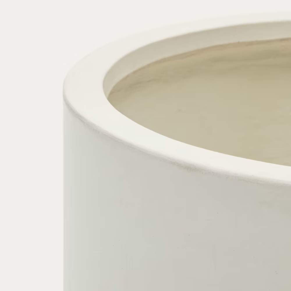 Kave Home Aiguablava Plant Pot in White Cement, Ø 52 cm
