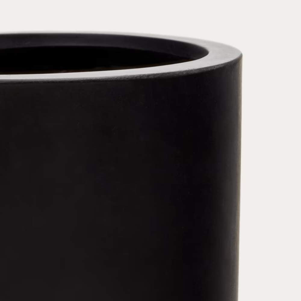 Kave Home Aiguablava Plant Pot in Black Cement, Ø 42 cm