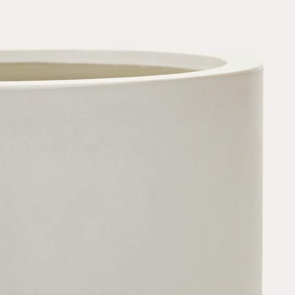 Kave Home Aiguablava Plant Pot in White Cement, Ø 42 cm