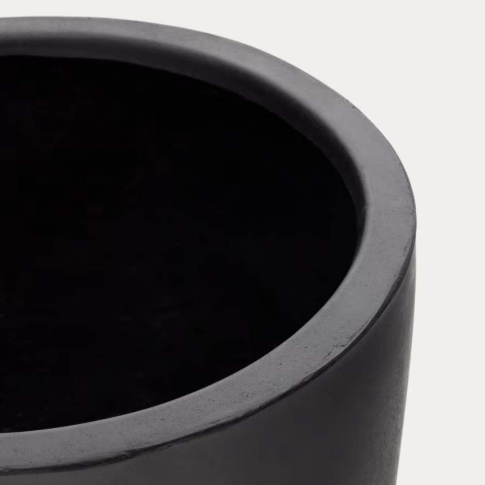 Kave Home Aiguablava Plant Pot in Black Cement, Ø 56 cm