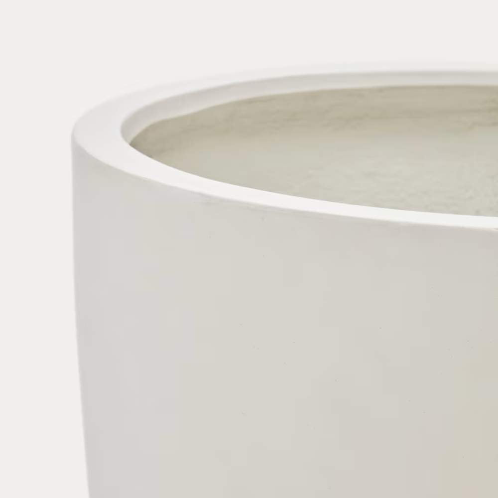Kave Home Aiguablava Plant Pot in White Cement, Ø 56 cm