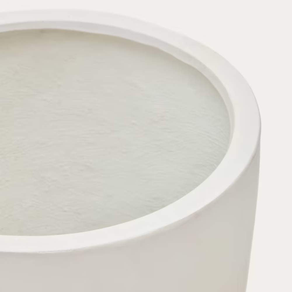 Kave Home Aiguablava Plant Pot in White Cement, Ø 56 cm