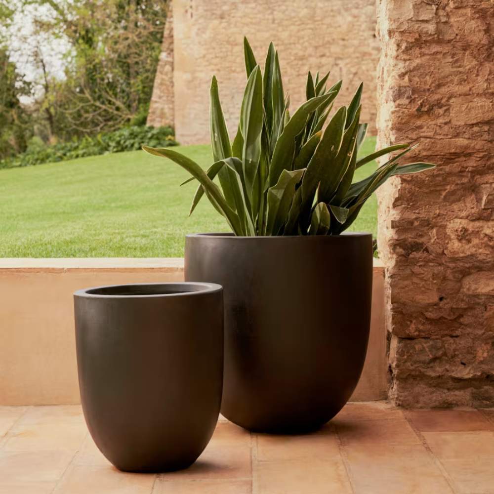 Kave Home Aiguablava Plant Pot in White Cement, Ø 56 cm