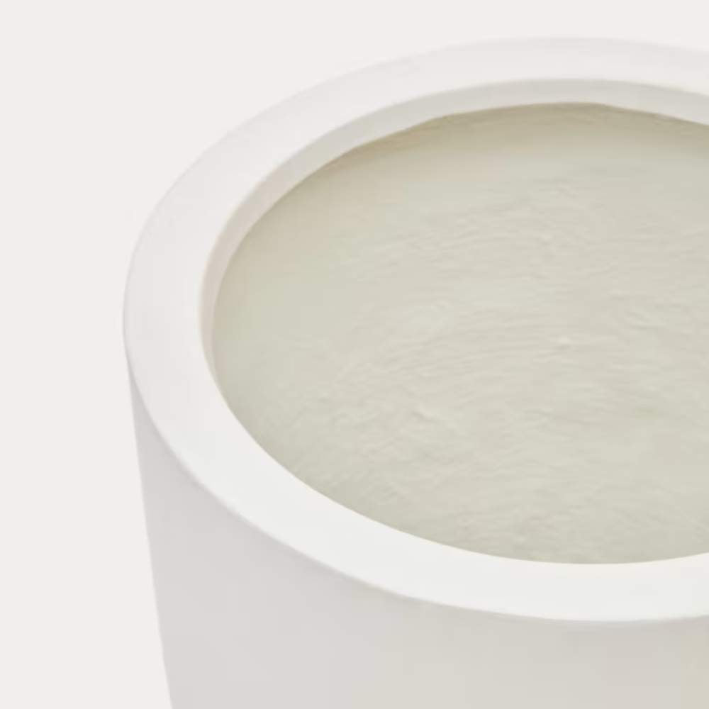 Kave Home Aiguablava Plant Pot in White Cement, Ø 39 cm