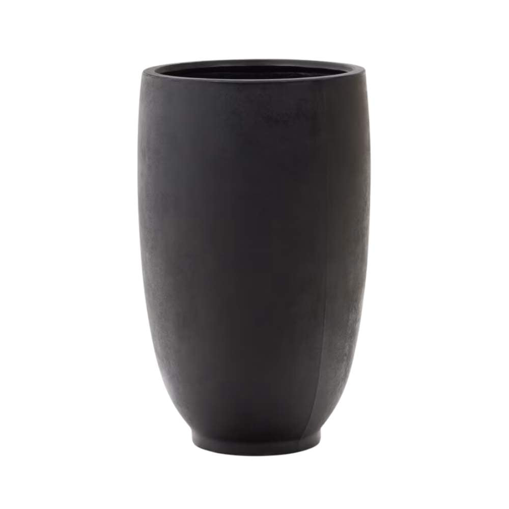 Kave Home Aiguablava Black Cement Planter Ø 75 cm