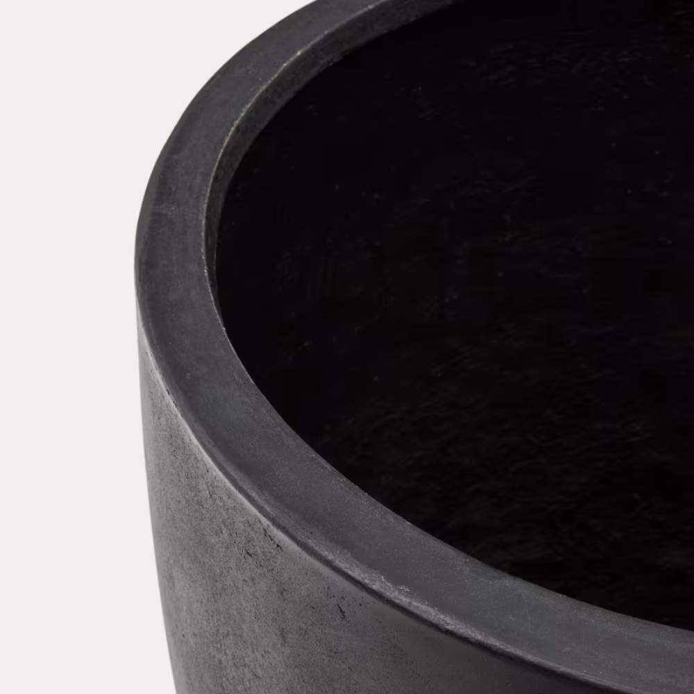 Kave Home Aiguablava Black Cement Planter Ø 75 cm