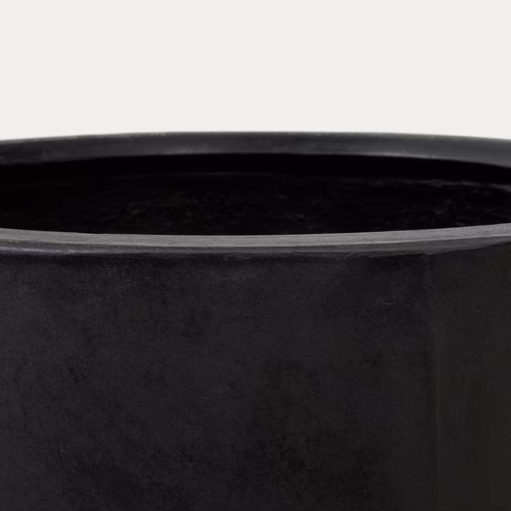 Kave Home Aiguablava Black Cement Planter Ø 75 cm