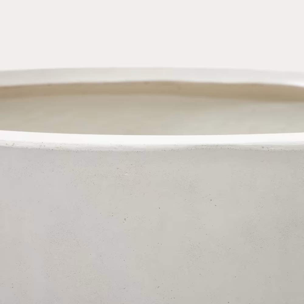 Kave Home Aiguablava White Cement Planter Ø 75 cm