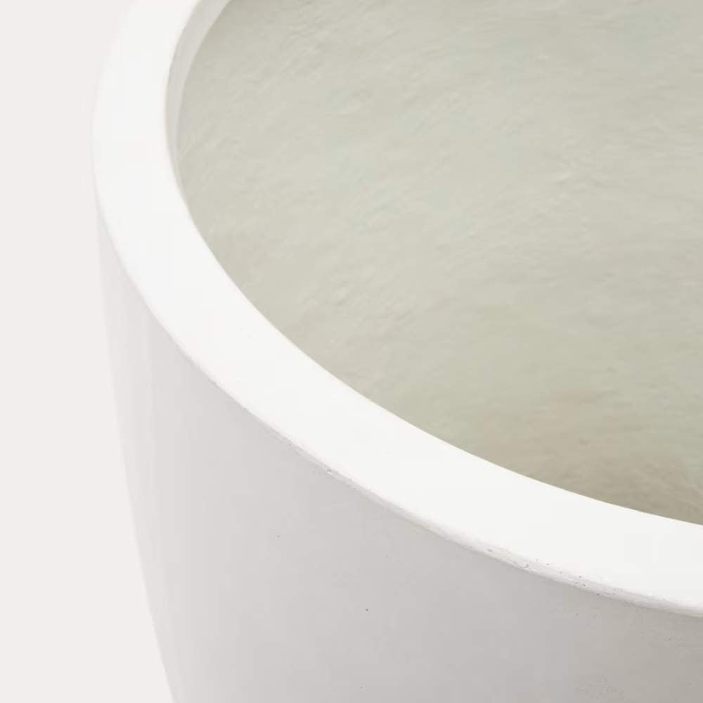 Kave Home Aiguablava White Cement Planter Ø 75 cm