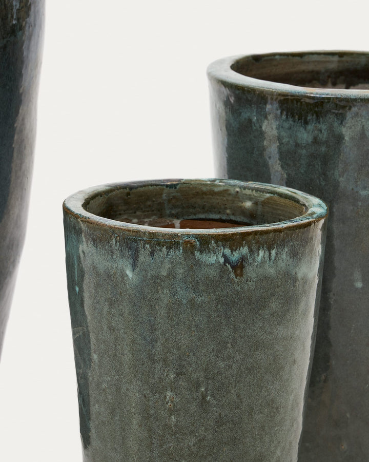 Rotja Set of 3 Terracotta Plant Pots-Beaumonde