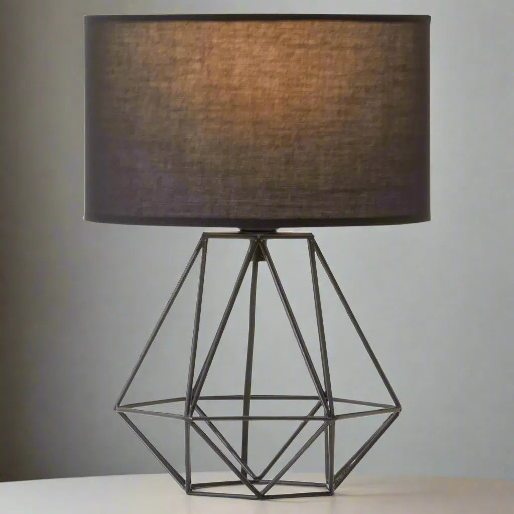 Beaumonde Home Geo Black Iron Table Light-Beaumonde