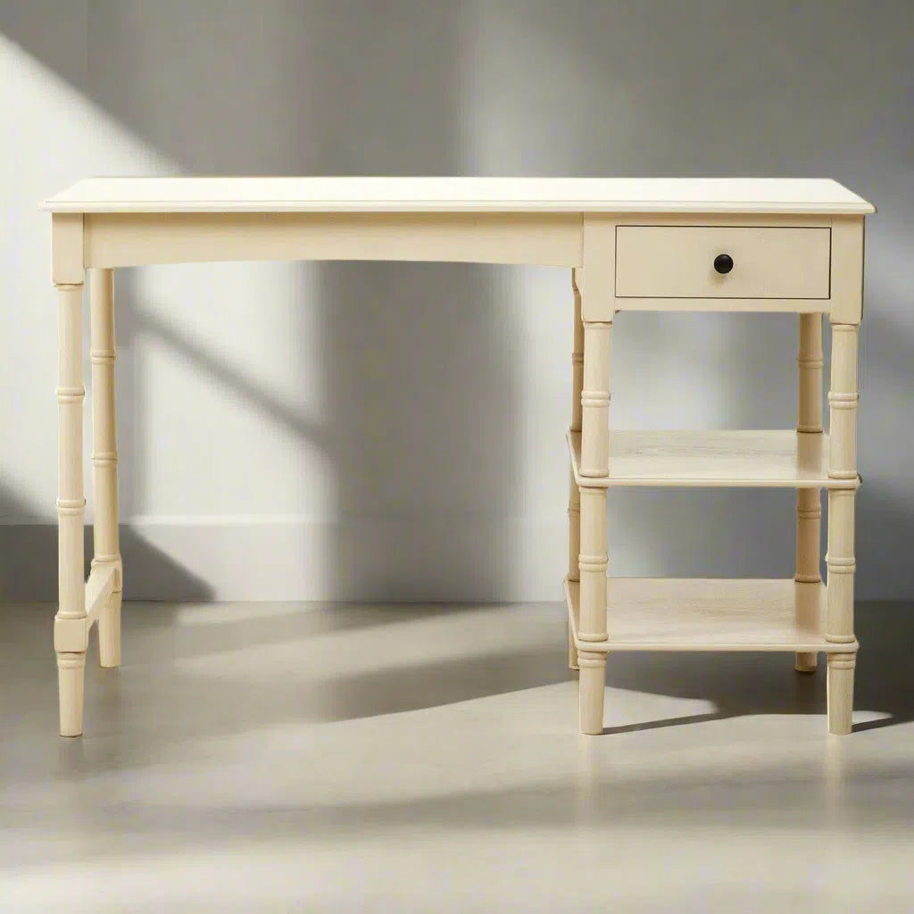 Beaumonde Home Hermitage Antique Pearl Pine Desk-Beaumonde