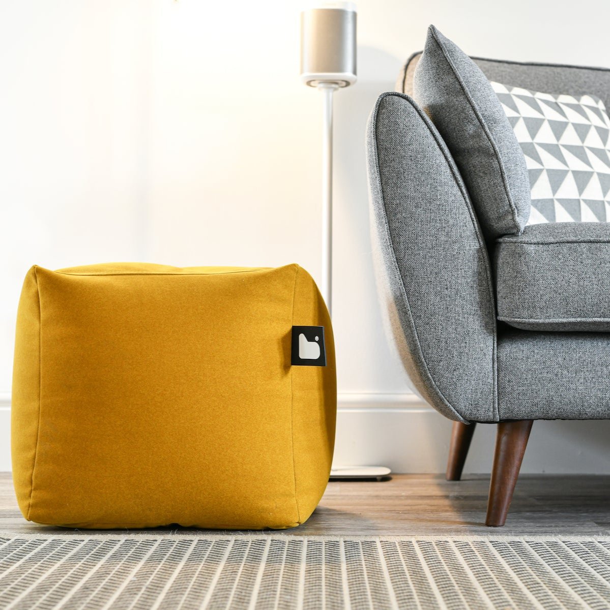 Extreme Lounging B-Box Brushed Suede Stool-Beaumonde