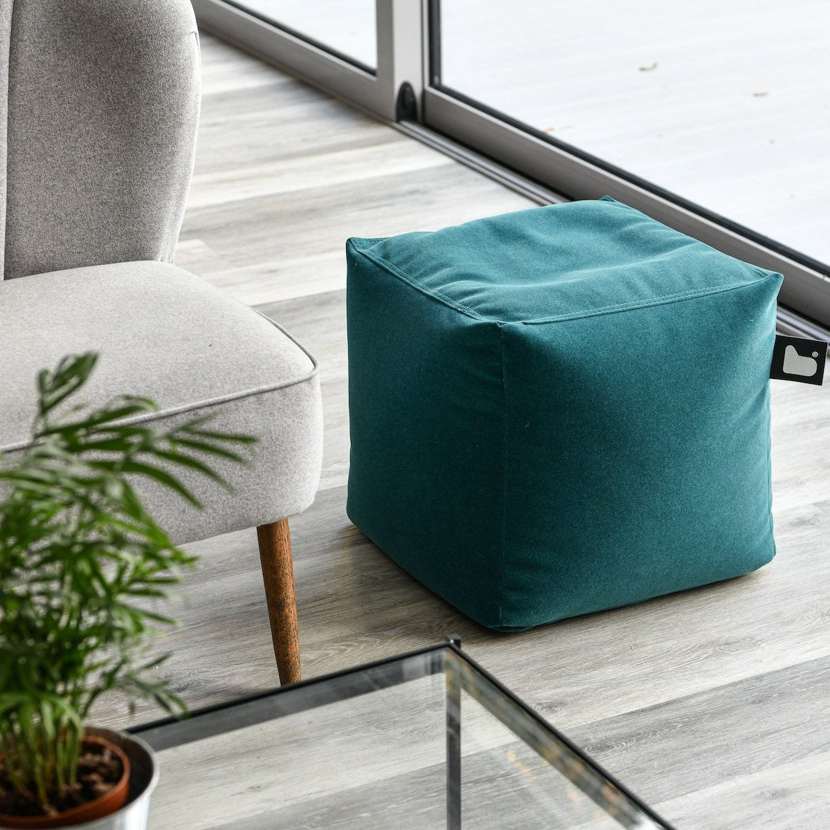 Extreme Lounging B-Box Brushed Suede Stool-Beaumonde