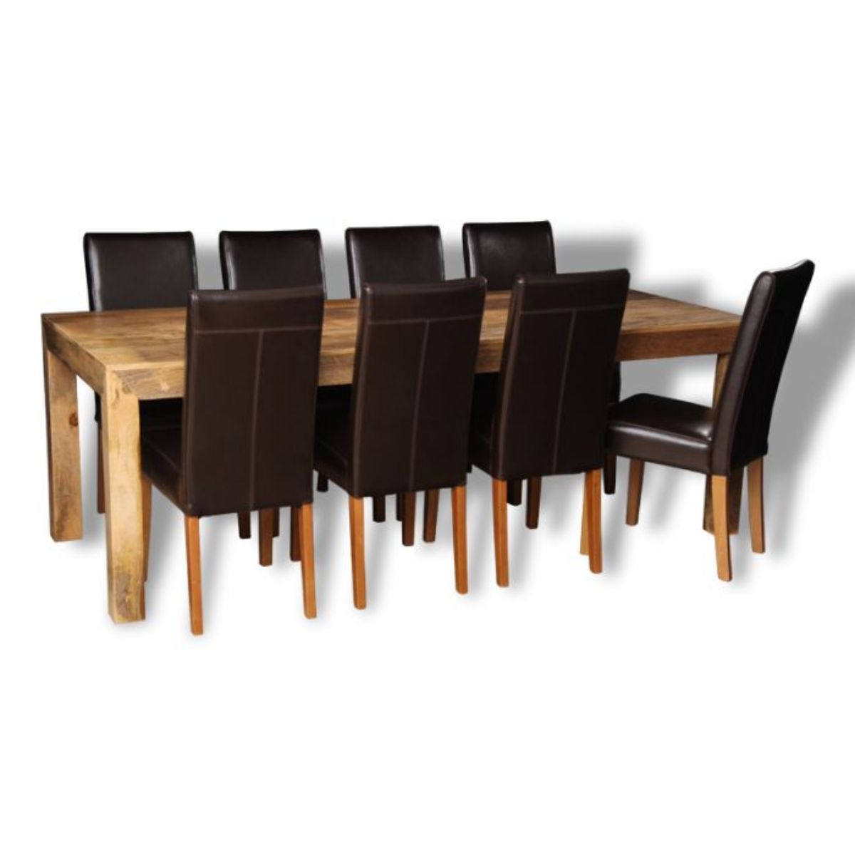 Trade Furniture Dakota Light 220cm Dining Table & 8 Barcelona Chairs