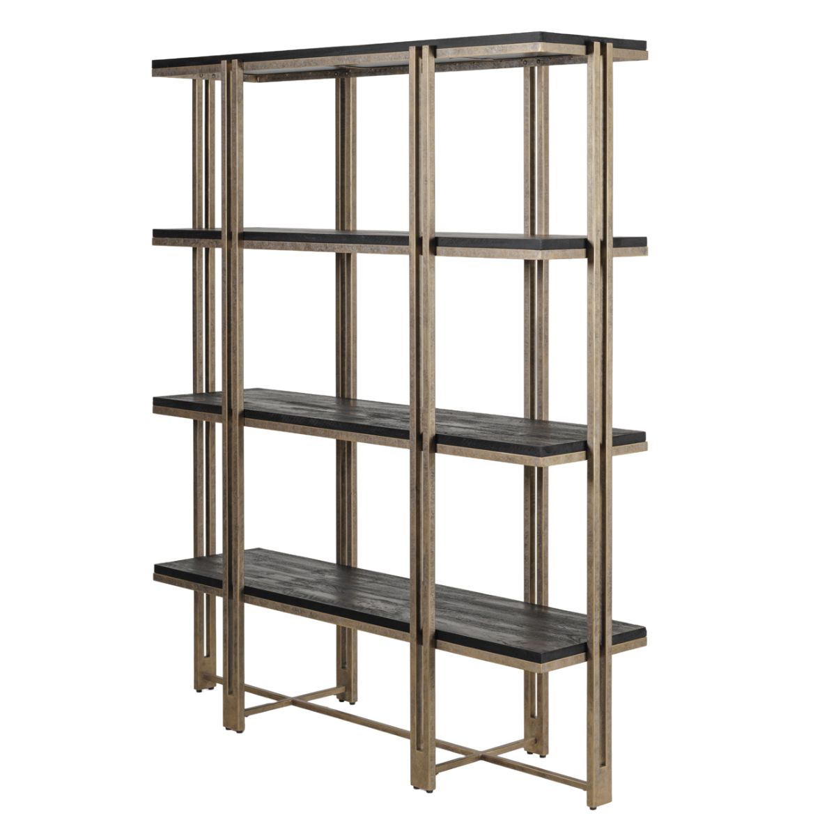 Libra Interiors Dalston Sandblasted Mango Wood Shelving Unit