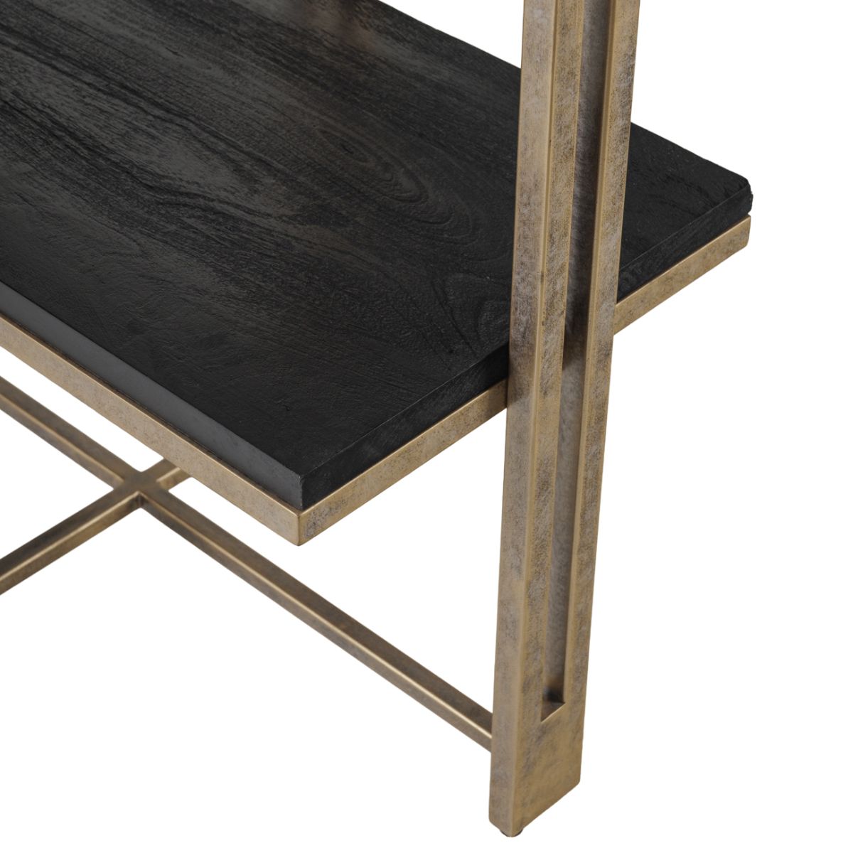 Libra Interiors Dalston Sandblasted Mango Wood Shelving Unit