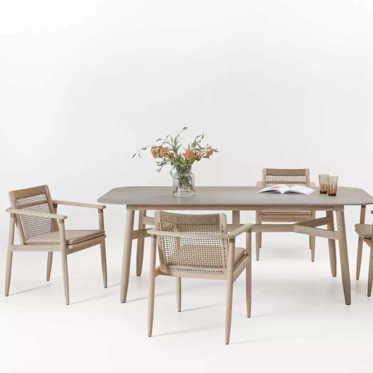 Vincent Shepherd David Dining Table Teak Ceramic 280 CM