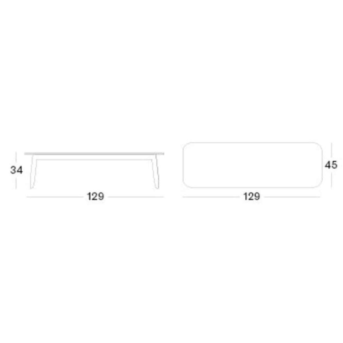 Vincent Shepherd David Outdoor Coffee Table Teak Ceramic